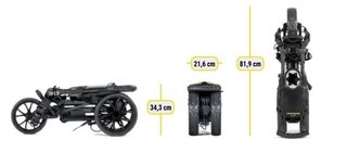 Bag Boy Slimfold Compact carrello manuale, argento/nero