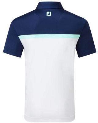 FootJoy Colour Block Lisle polo da uomo, bianco