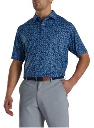 FootJoy Painted Floral Lisle polo uomo, navy
