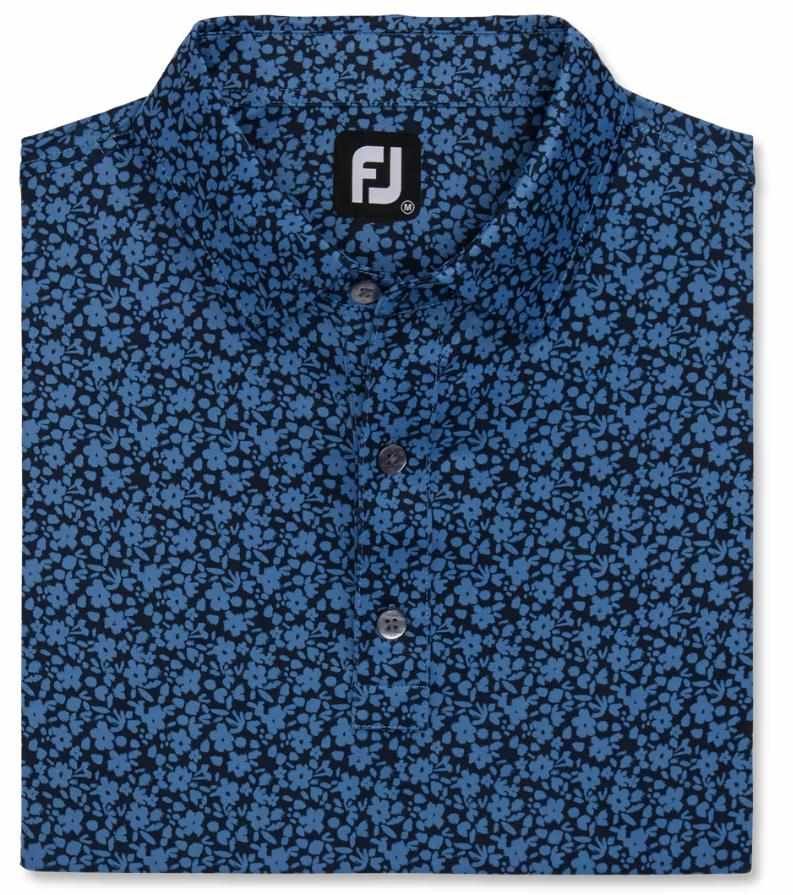 FootJoy Painted Floral Lisle polo uomo, navy