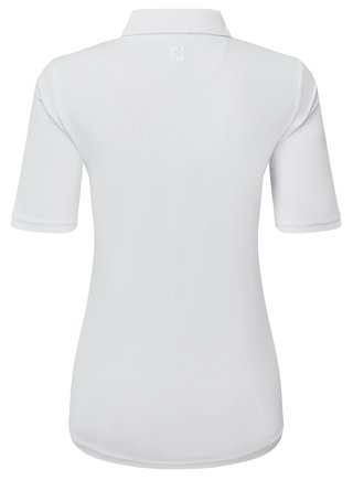 FootJoy Half-Sleeve Pique polo da donna, bianco