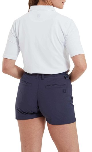 FootJoy Half-Sleeve Pique polo da donna, bianco