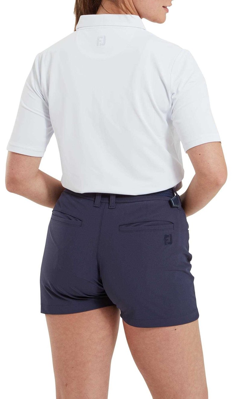 FootJoy Half-Sleeve Pique polo da donna, bianco