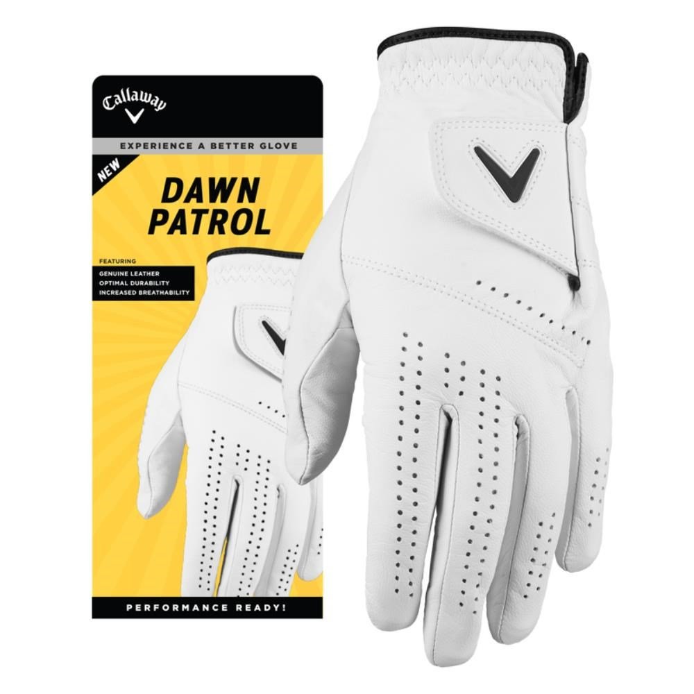 Callaway Dawn Patrol guanto da golf uomo, bianco