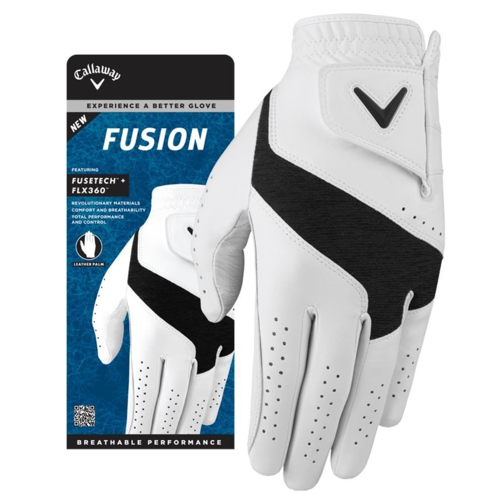 Callaway Fusion guanto da golf uomo, bianco