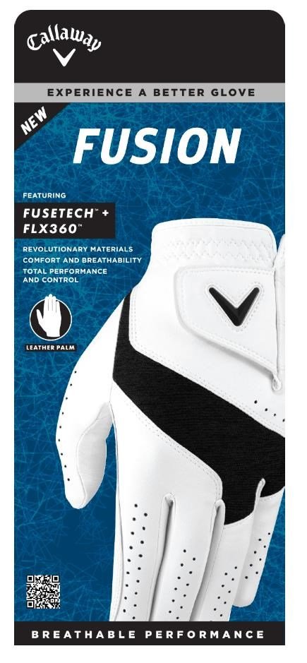 Callaway Fusion guanto da golf uomo, bianco