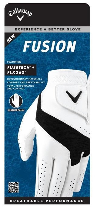 Callaway Fusion guanto da golf uomo, bianco
