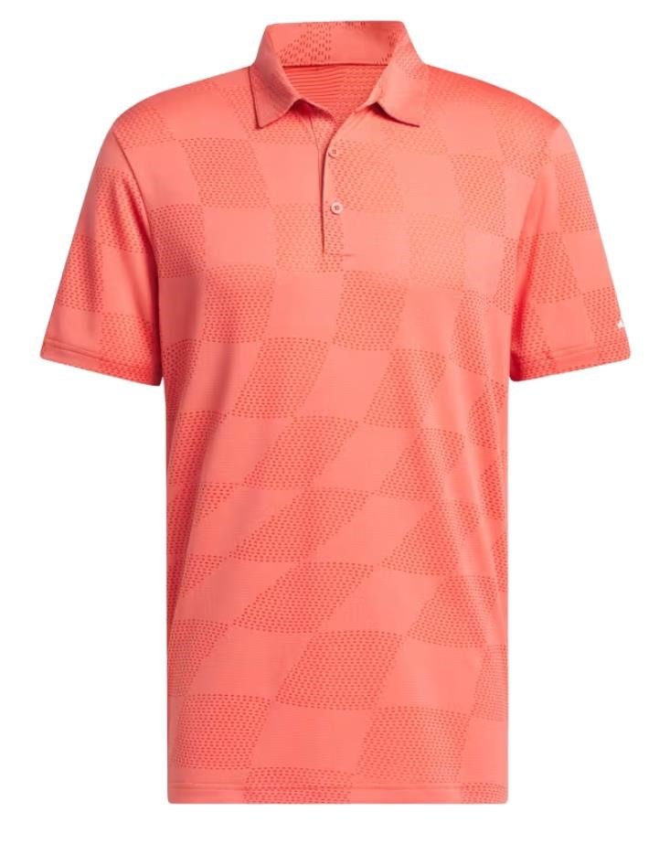 Adidas Textured polo uomo, preloved scarlet