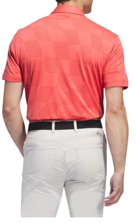 Adidas Textured polo uomo, preloved scarlet