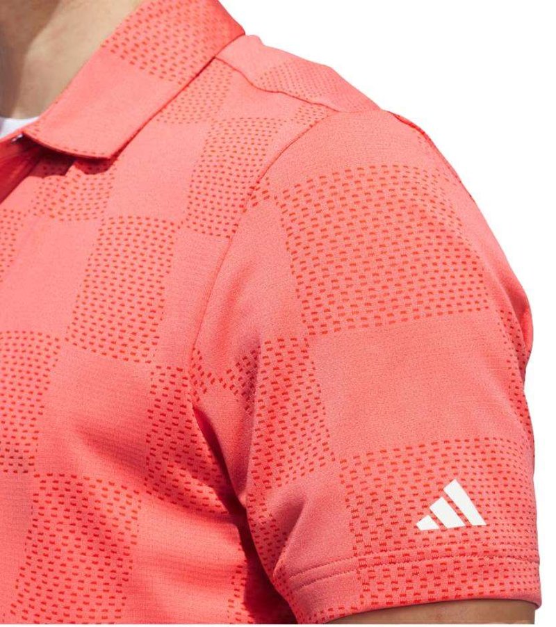 Adidas Textured polo uomo, preloved scarlet