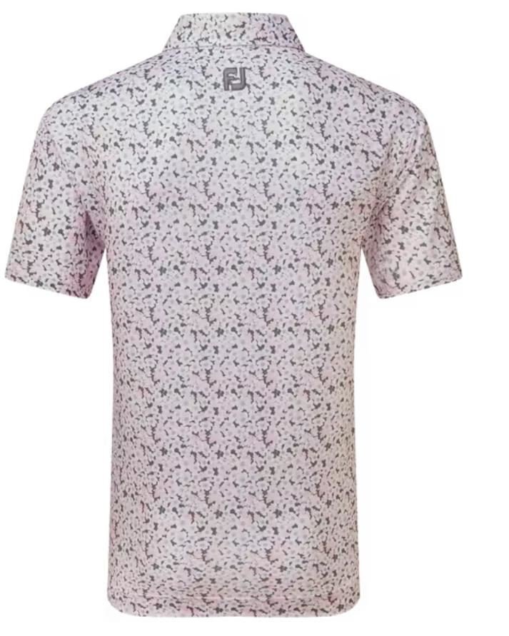 FootJoy Primrose Print Lisle polo da uomo, rosa chiaro