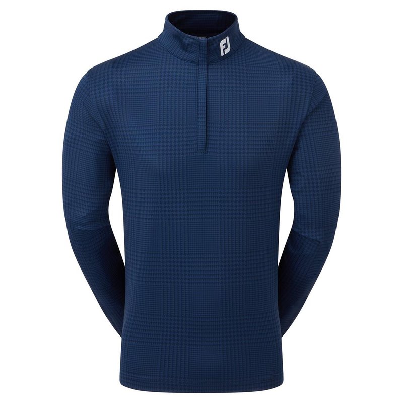 FootJoy Glen Plaid Print Chill-Out felpa uomo, navy