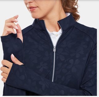 FootJoy Floral Embossed felpa donna, navy
