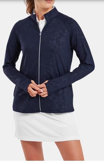 FootJoy Floral Embossed felpa donna, navy