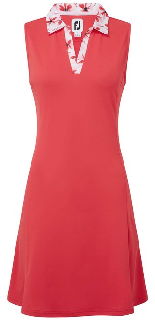 FootJoy Floral Trim abito da golf 2024, rosso