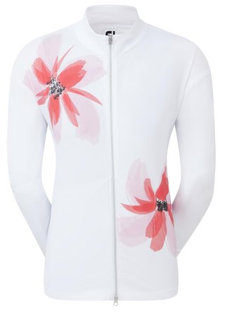 FootJoy Lightweight Full-Zip giacca donna, bianco/rosa