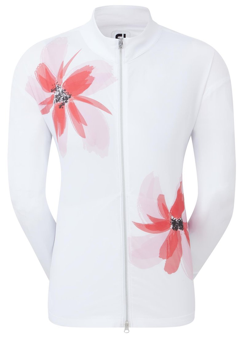 FootJoy Lightweight Full-Zip giacca donna, bianco/rosa