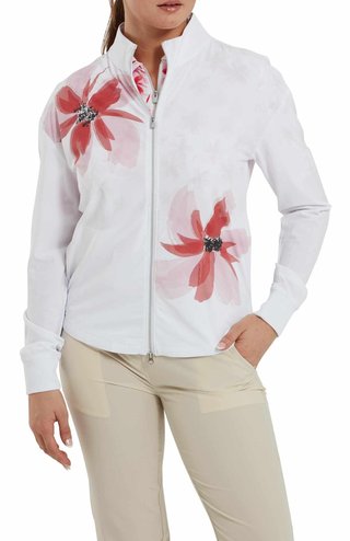 FootJoy Lightweight Full-Zip giacca donna, bianco/rosa