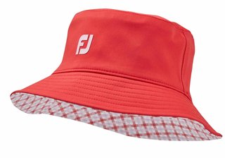 FootJoy Reversible cappello da sole donna, rosso/gingham