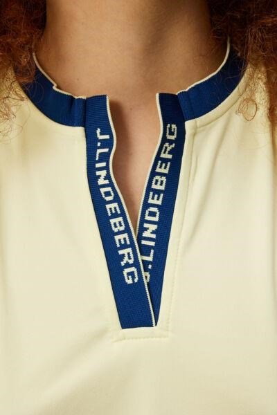 J.Lindeberg Leya Sleeveless polo donna, giallo cera