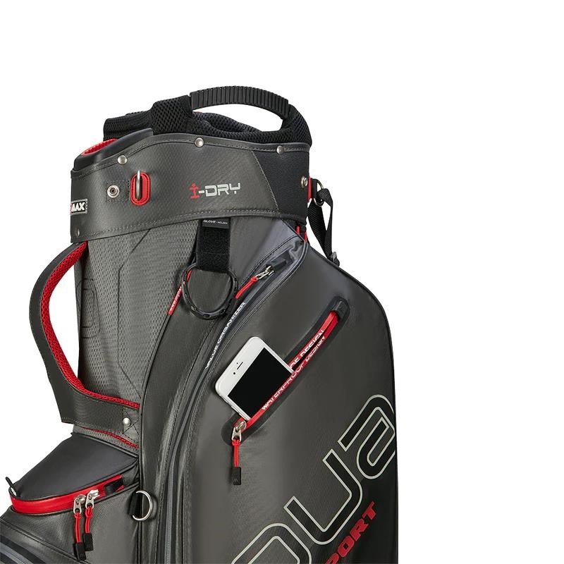 Big Max AQUA Sport 4 cart bag, carbone/nero/rosso