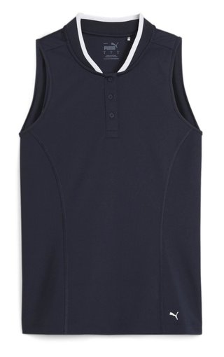 Puma Range Pique Sleeveless polo da donna, navy