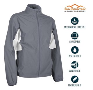 Sun Mountain Monsoon giacca impermeabile da uomo, cadet/white