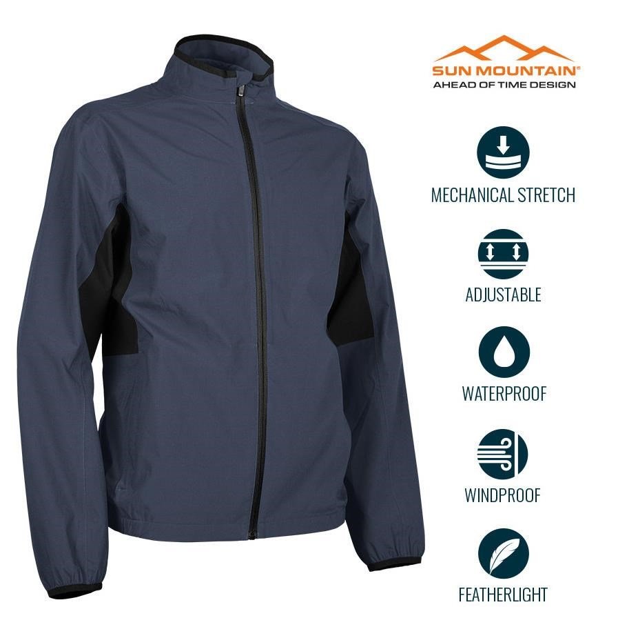 Sun Mountain Monsoon giacca impermeabile da uomo, navy/black