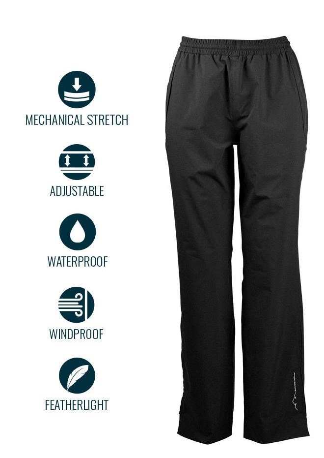 Sun Mountain Monsoon impermeabili pantaloni da uomo, neri