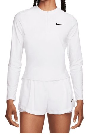 Nike Court Advantage felpa donna, bianco/nero