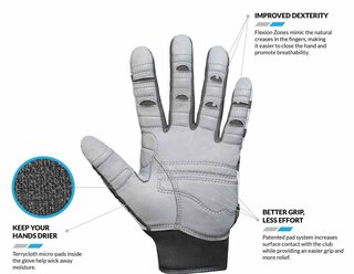 Bionic Relief Grip 2.0 guanto da golf uomo, bianco