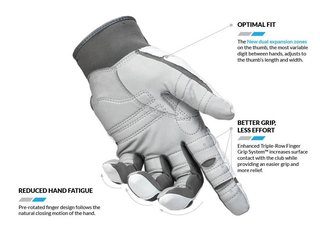 Bionic Relief Grip 2.0 guanto da golf uomo, bianco