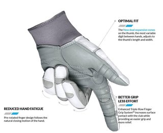 Bionic Relief Grip 2.0 guanto da golf donna, bianco