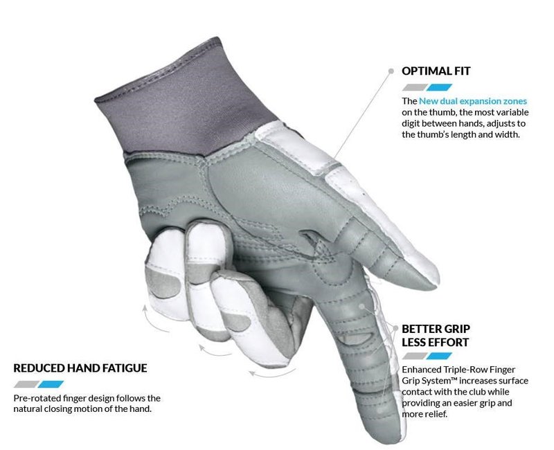Bionic Relief Grip 2.0 guanto da golf donna, bianco