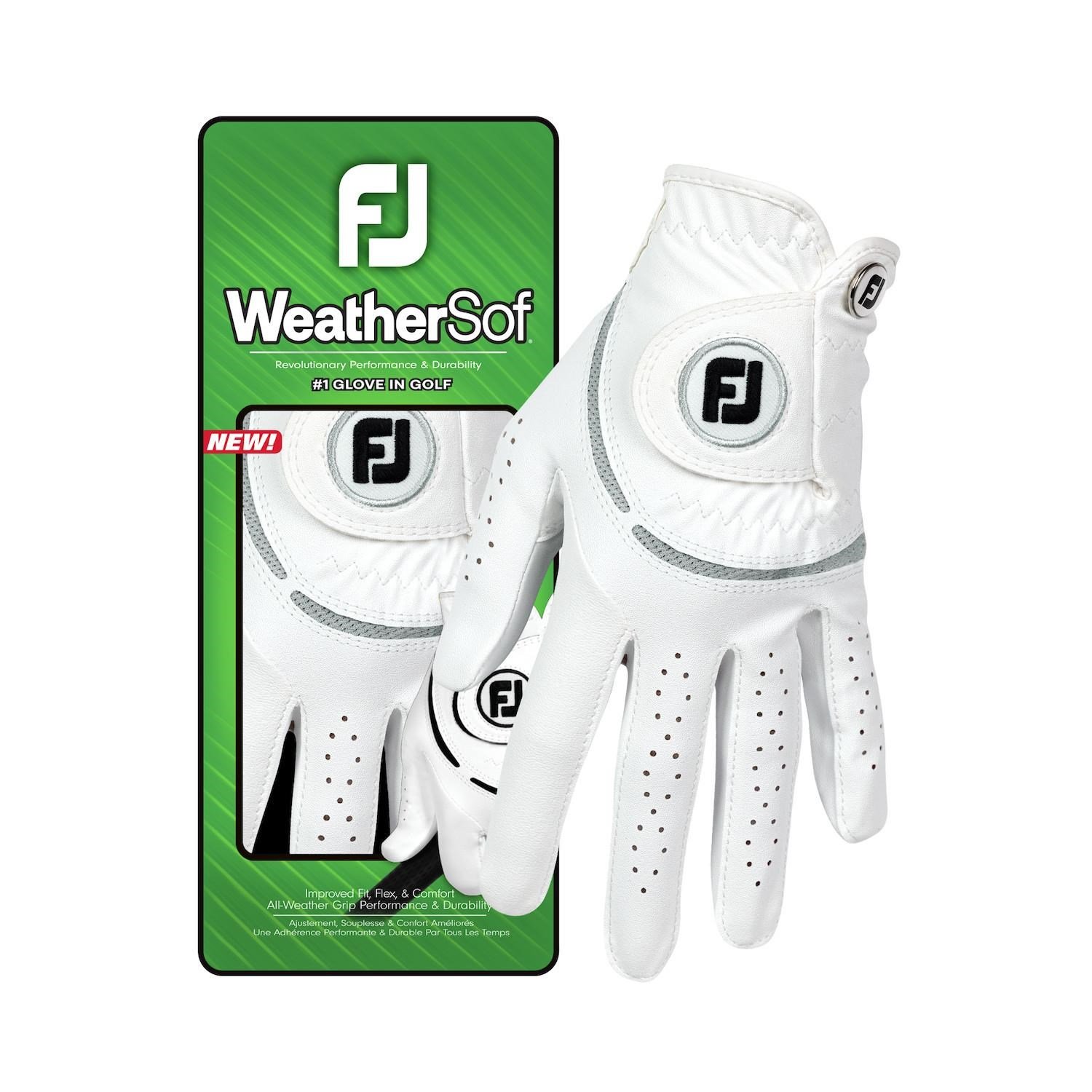 FootJoy WeatherSof guanto da golf donna, bianco/grigio