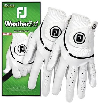 FootJoy WeatherSof guanto da golf donna (2 PACK), bianco/nero