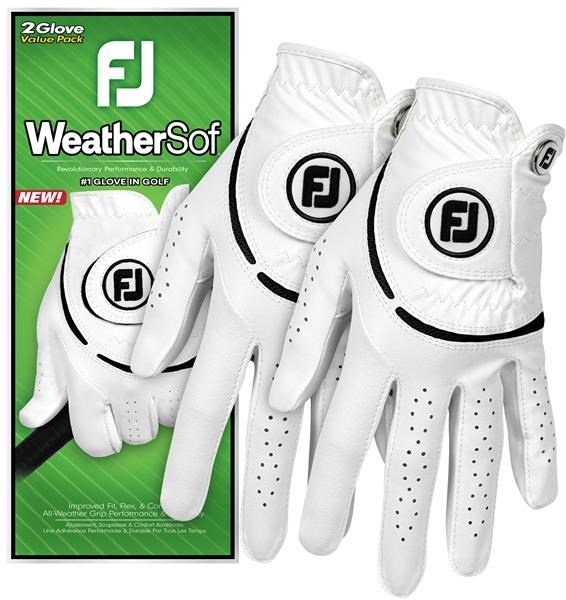 FootJoy WeatherSof guanto da golf donna (2 PACK), bianco/nero