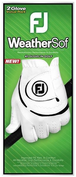 FootJoy WeatherSof guanto da golf donna (2 PACK), bianco/nero
