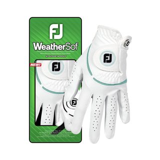 Footjoy WeatherSof guanto da golf donna, bianco/sea glass