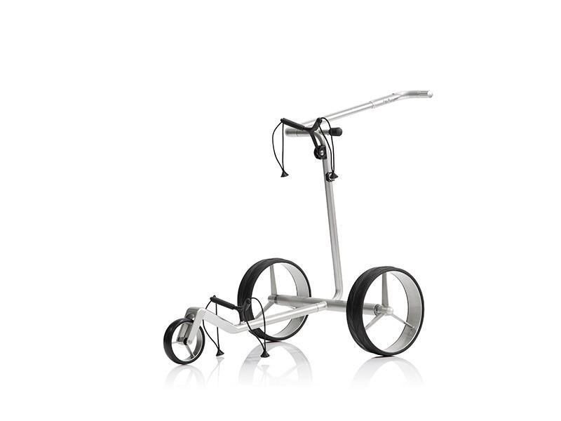 JuStar Carbon Light SET (incl. umbrella, scorecard holder, carry bag, el. parking brake) carrello elettrico, titanium