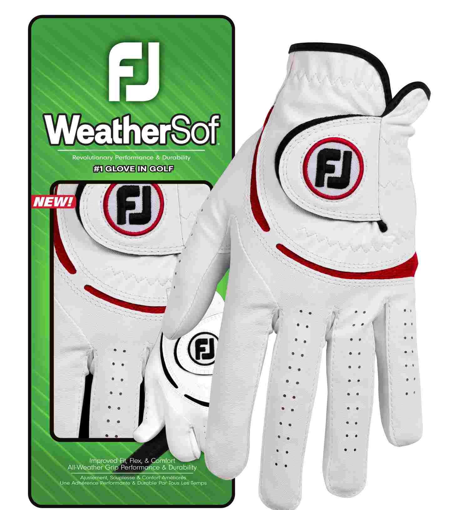 Footjoy FootJoy WeatherSof 24 guanto da golf uomo, bianco