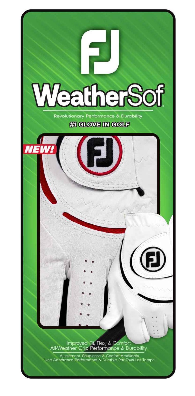 Footjoy FootJoy WeatherSof 24 guanto da golf uomo, bianco