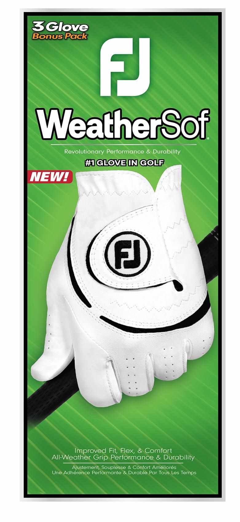 Footjoy FootJoy WeatherSof 24 guanti da golf uomo, bianco