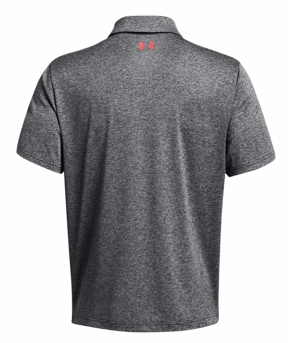 Under Armour Playoff 3.0 Stripe polo uomo, nero/rosso solstice