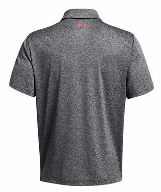 Under Armour Playoff 3.0 Stripe polo uomo, nero/rosso solstice
