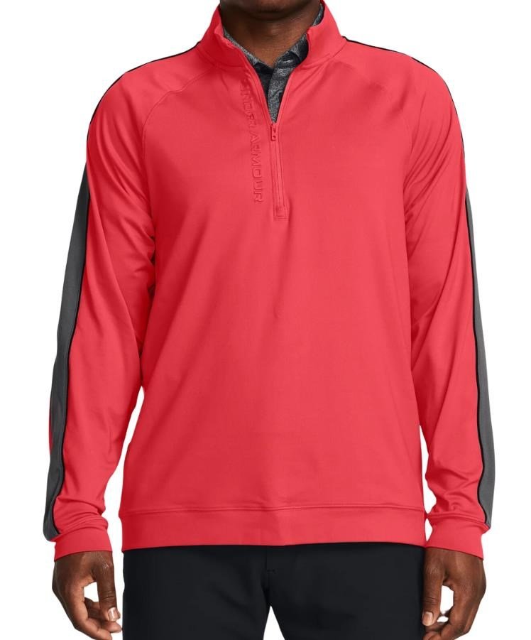 Under Armour Storm Midlayer 1/2 Zip felpa da uomo, red slstice/castelrock