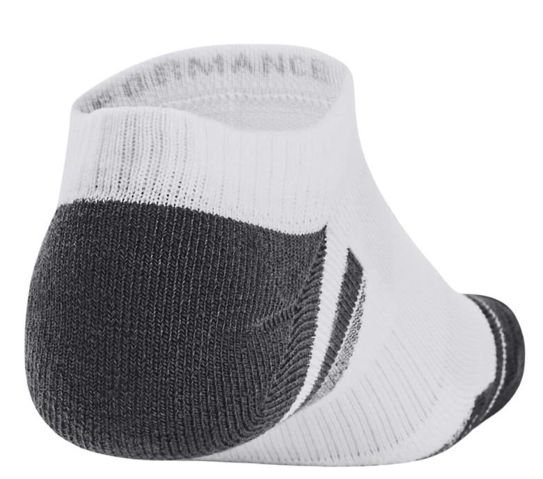 Under Armour Performance Tech calzini unisex (3 paia), bianco/grigio