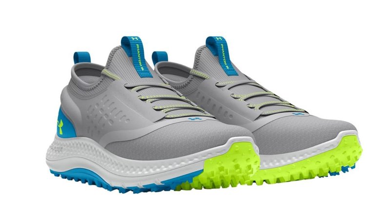 Under Armour GS Charged Phantom SL scarpe da golf junior, mod gray/capri