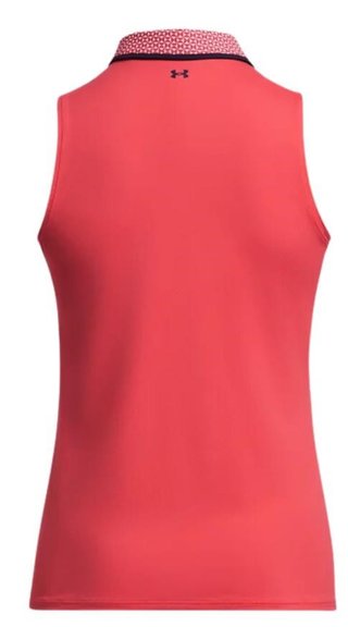 Under Armour Iso-Chill polo da donna, red solstice/white