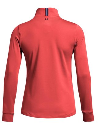 Under Armour Playoff 1/4 Zip felpa donna, red solstice/midnight navy
